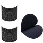 SHULLIN 30 çift 5 cm yuvarlak cırt cırtlı bant, kendinden yapışkanlı, ekstra güçlü, çift taraflı cırt cırtlı nokta, cırt cırtlı bant, yapışkan pedler, yapıştırma, metal, plastik duvarlar için sabitleme (siyah)