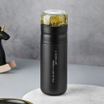 Shun 300 ml Termos Bardak Filtre Çaydanlık Paslanmaz Çelik Cam Demlik Ayrılabilir Çay Yurt Dışından 0,30 lt Siyah Termos