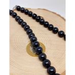 Shungite (Şungit) Taşı YARIM Dizi 10mm (18cm uzunluğundadır)