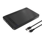 ShuoLe 2,5 inç Sabit Sürücü Muhafazası, SATA - USB 3.0 Adaptörü Aletsiz Harici Sabit Sürücü Kılıfı, UASP SATA III Destekler, 2,5 inç SSD/HDD için Optimize Edilmiş, Siyah