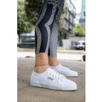 Shupe Kadın Beyaz Keten Günlük Rahat Spor Ayakkabı Sneaker