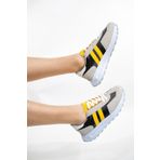 Shupe Kadın Günlük Siyah Sarı Spor Ayakkabı Sneaker