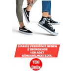 Shupe Kadın Siyah Beyaz Süet ve Keten Ejderha 2 Model Tek Sepette Fırsat Spor Ayakkabı Sneaker