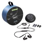 Shure AONIC 215 kablolu ses yalıtımlı kulaklık, net ses, tek sürücü, güvenli kulak içi uyum, çıkarılabilir kablo, uzun ömürlü kalite, Apple ve Android cihazlarla uyumlu - siyah