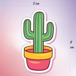 ShuSticky Sticker - Saksı Kaktüs