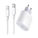Shutech iPhone 13 Pro Max Uyumlu Lightning Hızlı Şarj Aleti Seti 25W (Başlık+Kablo) - Beyaz
