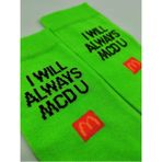 Shuttle Park Ithal Özel Seri Unisex Colour I Will Always Mcd U Desenli Renkli Soket Çorap Dikişsiz - Yeşil - 37 - 44