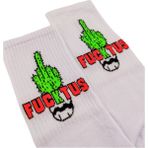 Shuttle Park Unisex Comics Fashion Fcktus Tenis Penye Çorap - Beyaz - 37 - 45
