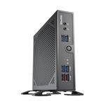 SHUTTLE XPC Slim Barebone DS50U, Intel Celeron 7305, 2X LAN (1x 2,5 Gbit,1x 1Gbit), 1xCOM, 1xHDMI, 1xDP, 1x VGA, fanless,