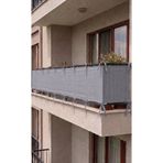 SHY TEKSTİL Antrasit Bağcıklı Balkon Demiri Perdesi Gizlilik Sağlayan Dayanıklı Demir Kapama Branda