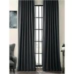 Shy Tekstil Antrasit Düz Fon Perde Blackout Pilesiz 140 cm Genişlikte Salon Kullanımı İçin - 280 x 270 cm