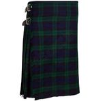 SHYNE Siyah Saat Erkek 5 Yard İskoç Kilts Ekose Etek 13 Oz Highland Günlük Etek, Siyah/Yeşil, 32"