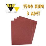 Sia 1913 Su Zımparası 1500 Kum - 3 Adet Kırmızı
