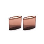 Sia 2 Adet Diş Firçalik Oval Kahverengi Akrilik 13X5X10Cm Banyo Seti