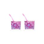 Sia 2 Adet Diş Firçalik Pembe Çiçekli Akrilik 10X10X3Cm Banyo Seti