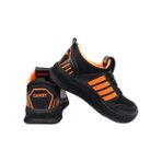 SİA ÇANTA CANBYAQUA LASTİK BAĞCIKLI ORTAPEDİK & ANATOMİK SAĞLAM KAYMAZ TABANLI NEFES ALAN UNISEKS ÇOCUK SPOR AYAKKABISI - Siyah - Turuncu