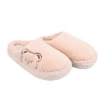 SİA ÇANTA EVA TABAN COMFORTLİNE KAYDIRMAZ HALI TERLİĞİ KÜRKLÜ SEVİMLİ AYICIK DESEN ÜŞÜMEYEN AYAKLAR KADIN TERLİK PUDRA PEMBE 36-37