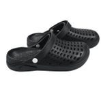 SİA ÇANTA HAFİF RAHAT SAGLAM DELİKLİ NEFES ALAN AYAKLAR, YUMUŞAK ESNEK SANDALET ERKEK CROCS TERLİK SİYAH-BEYAZ 40 NUMARA