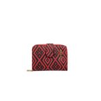 SİA ÇANTA Ollbag Kilim Desenli OrtaBoy Kadın Cüzdan Cift Yönlü Kart & Resim Konulabilir Ana Bölümler Orta Fermuarlı Göz Küçük Çanta Çüzdanı KIRMIZI ORTA BOY