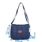 SİA ÇANTA SAMİLON KABARTMALI KAPİTONE PUF KUMAŞ SHOPPER ÇANTA RAHAT ÇAPRAZ ASKILI HAFİF, İÇ ASTARLI KALİTELİ MALZEME MÜKEMMEL İŞÇİLİK LACİVERT STANDART