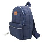 SİA ÇANTA SAMİLON KABARTMALI KAPİTONE PUF KUMAŞ SHOPPER ÇANTA RAHAT SIRT ASKILI HAFİF, İÇ ASTARLI KALİTELİ MALZEME MÜKEMMEL İŞÇİLİK LACİVERT STANDART