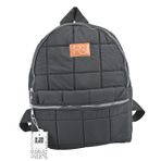 SİA ÇANTA SAMİLON KABARTMALI KAPİTONE PUF KUMAŞ SHOPPER ÇANTA RAHAT SIRT ASKILI HAFİF, İÇ ASTARLI KALİTELİ MALZEME MÜKEMMEL İŞÇİLİK SİYAH STANDART