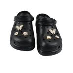 SİA ÇANTA TAŞLI SÜSLÜ KELEBEKLİ HAFİF RAHAT KAYMAZ TABAN SANDALET CROCS TERLİK SİYAH RUGAN 40 NUMARA