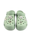 SİA ÇANTA TAŞLI SÜSLÜ KELEBEKLİ HAFİF RAHAT KAYMAZ TABAN SANDALET CROCS TERLİK YEŞİL 40 NUMARA