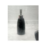 Sia MERMER DESENLİ SİYAH SIVI SABUNLUK 8X8X17CM 300ML BANYO SETİ