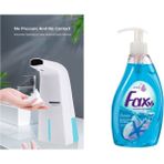 Sia Sensörlü Fotoselli Sıvı Sabunluk 21 x 10 x 5 cm ve 1 Adet 400 ml Sıvı Sabun - Beyaz