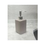 Sia SERAMİK SIVI SABUNLUK BEJ MODERN 7X7X17CM 300ML BANYO SETİ