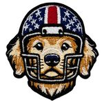Siam Accs Rugby Hayranları Golden Retriever Köpek Kask Yama Nakış Amerikan Futbolu Taraftarı Favori Takım Demir On Dikiş Giyim Sırt Çantaları Kot Motosiklet Özel Ceketler Şapkalar Taktik Çantalar