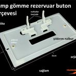 SİAMP GÖMME REZERVUAR BUTON ÇERÇEVESİ DUBLE BOY İÇ TAKIM BASMA DÜĞME ÇERÇEVE