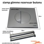 SİAMP TEMA GÖMME REZERVUAR BUTONU KARE YUVARLAK DÜĞMELİ