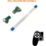 Şiar Ps4 V3 Kollar Ile Uyumlu Jds Jdm 055 USB Port Soket ve 12 Pın Flex Kablo