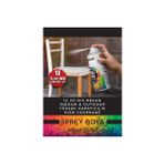 Sibax Akrilik Sprey Boya – 400 ml | Parlak Renkli Hızlı Kuruyan Boya | Metal, Ahşap, Cam, Plastik, Duvar Uyumlu | Tüm Renkler - 10 Adet - 010 - Siyah