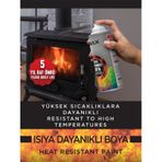 Sibax Isıya Dayanıklı Sprey Boya 400 Ml Türk Malı Siyah Renk