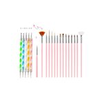 Sibelon 20 Parça Tırnak Süsleme Desen Fırça Makyaj Fırça Seti&dot Kalem Nail Art Takma Tırnak