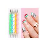 Sibelon Dot Kalemi 5’li Takım, Metal Başlıklı, Tırnak Süsleme Nail Art Mandala Kalemi, Taş, Ahşap Dot Kalemi