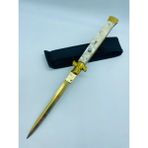 Sibirya Italyan Sedefkasa Gold Bıçak Çakı //33CM - Sarı