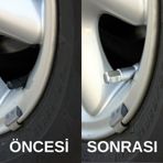 Sibop Kapağı Alüminyum & Pirinç Alaşım Krom Kaplama Tüm Araç ve Scooterlarla Uyumlu Dayanıklı 4lü Set TSV-14