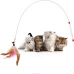 Sıcak 10 Adet Pet Kedi Oyuncak Sevimli Tasarım Çelik Tel Tüy Teaser Değnek Plastik Oyuncak Kediler Için Renk Çoklu Ürünler Pet Ürün | Kedi Oyuncakları (Rastgele Renk) (Yurt Dışından) - Pembe