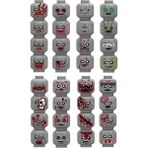 Sıcak 56PCS/LOT Mini Figür Yaratıcı Kafa Yüzler Gülmek Ağlamak Sevimli Yüz Ifadesi Tuğlalar Yapı Taşları Model Çocuk Oyuncaklar Hediyeler Renk: N1018-25 (8p) (Yurt Dışından) - 100 Parça