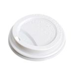 Sıcak Karton Kağıt Çay Kahve Bardak Kapağı - Emzikli Kapak - 8 Oz - Beyaz - 1000 Adetlik Koli
