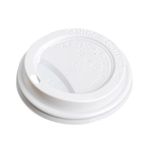 Sıcak Karton Kağıt Çay Kahve Bardak Kapağı - Emzikli Kapak - 8 Oz - Beyaz - 500 Adetlik Koli