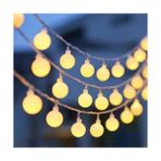 Sıcak Sarı Küre Top LED Işık Zinciri 3 Metre – Pil ile Çalışan Dekoratif Aydınlatma, Iç-Dış Mekân Kullanım, Yılbaşı, Balkon, Bahçe, Parti ve Ev Dekor Işığı [enerji Sınıfı A+]