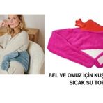 Sıcak Su Torbası Bel ve Omuz Icın Kusak Seklınde Peluş Pembe Termofor 1500ML 160X22CM