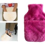 SICAK SU TORBASI CEPLİ PEMBE PELUŞ TERMOFOR 32,5x17,5cm 1500 ML