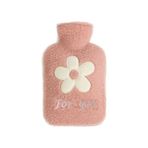 SICAK SU TORBASI PELUŞ PAPATYA DESENLİ PEMBE 21x13,5x2cm 500 ml