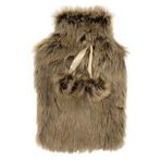 SICAK SU TORBASI PELUŞ PONPONLU KAHVERENGİ 28x18x2cm 1 Litre